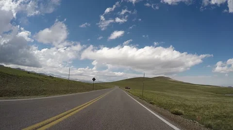 Bear Tooth Mountain Pass Vehicle Point of View Time Lapse Stock Footage 67361833