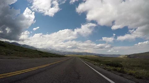 Bear Tooth Mountain Pass Vehicle Point of View Time Lapse Stock Footage 67362261