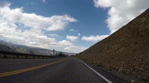 Bear Tooth Mountain Pass Vehicle Point of View Time Lapse Stock Footage 67362817