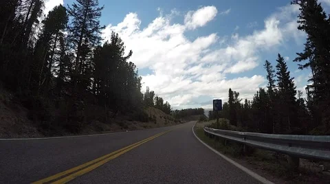 Bear Tooth Mountain Pass Vehicle Point of View Time Lapse Video stock 67363017