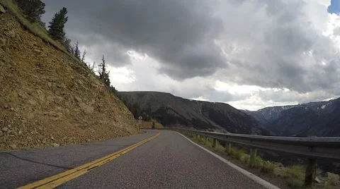 Bear Tooth Mountain Pass Vehicle Point of View Time Lapse Stock Footage 67363324