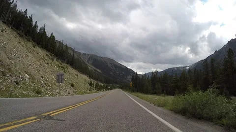 Bear Tooth Mountain Pass Vehicle Point of View Time Lapse Stock Footage 67363879
