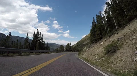 Bear Tooth Mountain Pass Vehicle Point of View Time Lapse Stock Footage 67364286