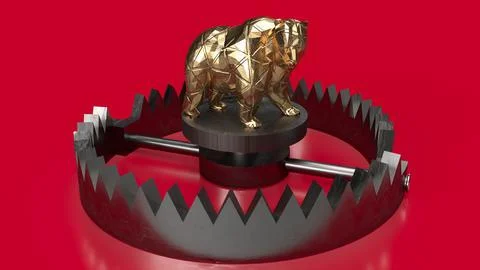 The Bear trap for Business concept 3d rendering Illustrazione stock