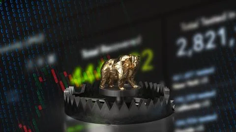 The Bear trap for Business concept 3d rendering Stock Illustration