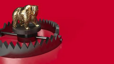 The Bear trap for Business concept 3d rendering Illustrazione stock