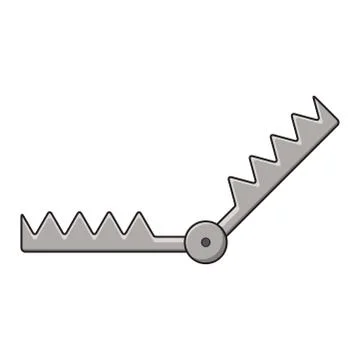 Bear trap design isolated on white background Stock Illustration