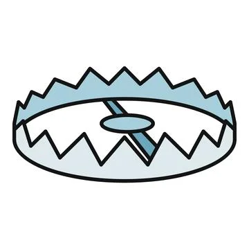 Bear trap illustration representing danger and risk concept 스톡 일러스트