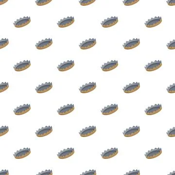 Bear trap pattern creating a seamless background design Stock Illustration