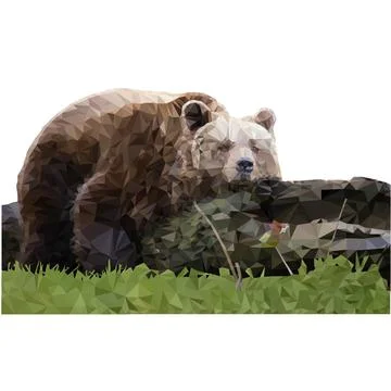 Bear on a tree. Stock Illustration