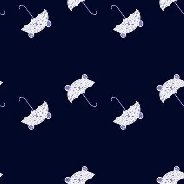 Bear umbrella seamless pattern. Funny characters background. 스톡 일러스트