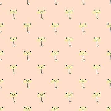Bear umbrella seamless pattern. Funny characters background. Illustrazione stock