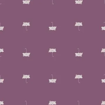 Bear umbrella seamless pattern. Funny characters background. Stock Illustration