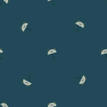 Bear umbrella seamless pattern. Funny characters background. Stock Illustration