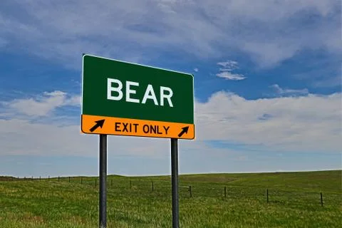BEAR US Highway Exit Only Sign Stock Photos
