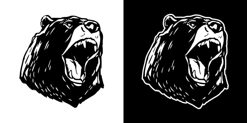 Bear vector Polar bear icon logo head illustration character cartoon Stock Illustration