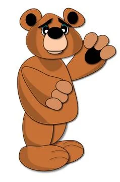 Bear waving Stock Illustration