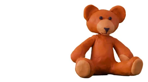 Bear waving paws (including alpha matte). Stock Footage 25845637