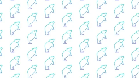 Bear White Animated Loop Background 4K Stock Footage 217260664
