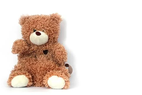 Bear on a white background. Backpack Foto stock