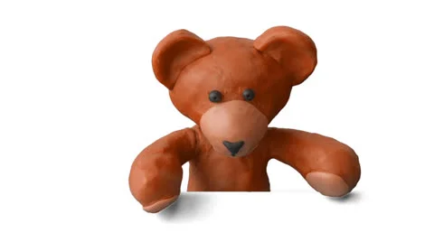 Bear with a white panel. Stock Footage 26076794