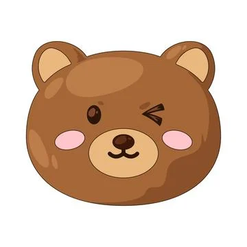 Bear wink illustration Stock Illustration