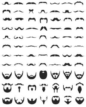 Beard and moustache Stock Illustration