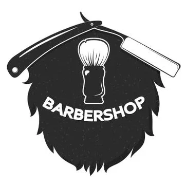 Beard and razor symbol Stock Illustration