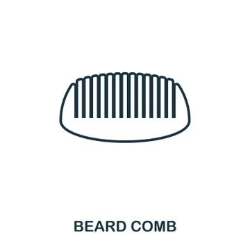 Beard Comb icon. Flat style icon design. UI. Illustration of beard comb icon Stock Illustration