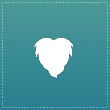 Beard flat icon Stock Illustration