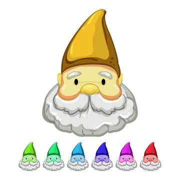 Beard garden gnome cartoon vector graphic Stock Illustration