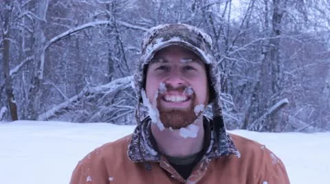 A beard on Ice. Stock Footage 21570018