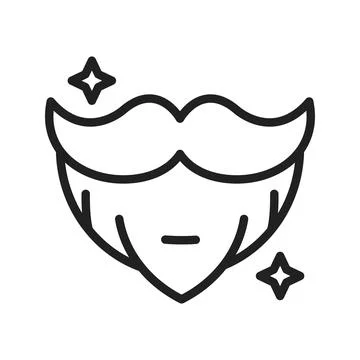 Beard Icon Image. Stock Illustration