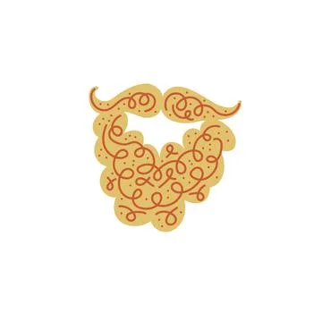 Beard, isolated illustration Stock Illustration