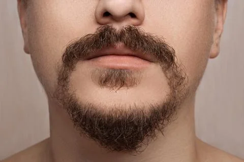 Beard man. Close up cropped image of a handsome young man with a beard. Stock Photos