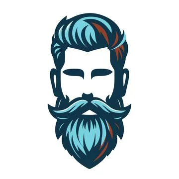 Beard Man Face Vector Stock Illustration