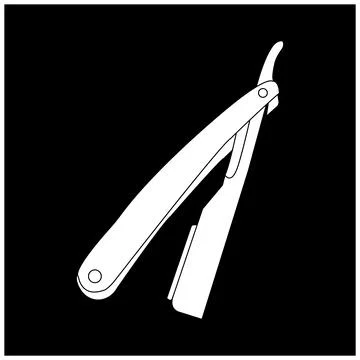 Beard mustache penknife icon  simple design Stock Illustration
