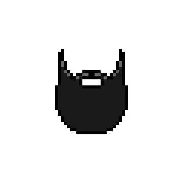 Beard pixel art vector graphic design Stock Illustration