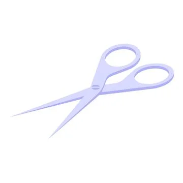 Beard scissors icon isometric vector. Hair face Stock Illustration