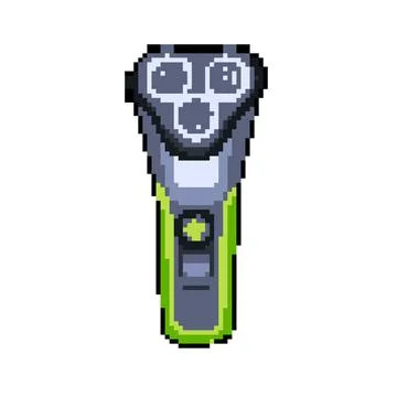 Beard shaver electric pixel art vector illustration Stock Illustration
