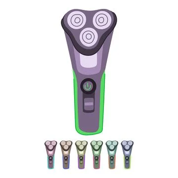 Beard shaver electric vector cartoon graphic Stock Illustration