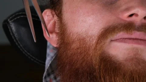 Beard shaving slowmotion Stock Footage 238405989