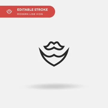 Beard Simple vector icon. Illustration symbol design template for web mobile  Stock Illustration