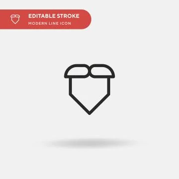 Beard Simple vector icon. Illustration symbol design template for web mobile  Stock Illustration