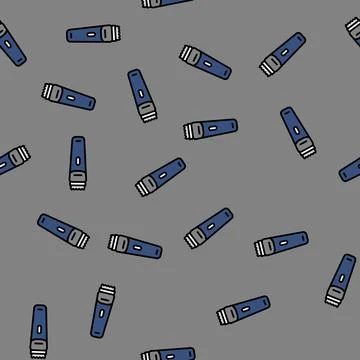 Beard trimmer men cosmetic vector seamless pattern Stock Illustration