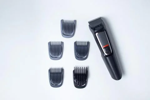 Beard trimmer on a white background.  Stock Photos