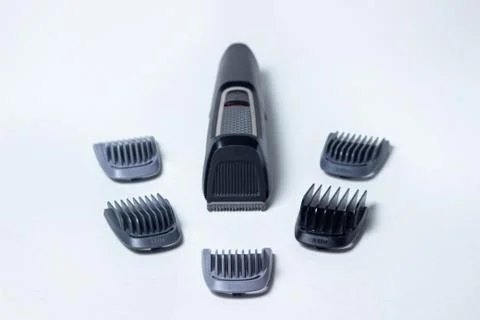 Beard trimmer on a white background.  Stock Photos