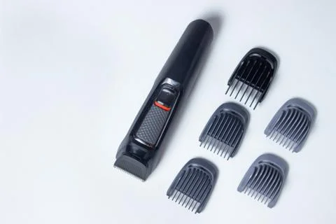 Beard trimmer on a white background.  Stock Photos
