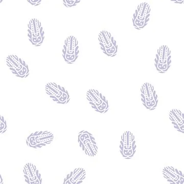 Beard viking glyph seamless pattern Stock Illustration