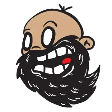 Bearded bald man Stock Illustration